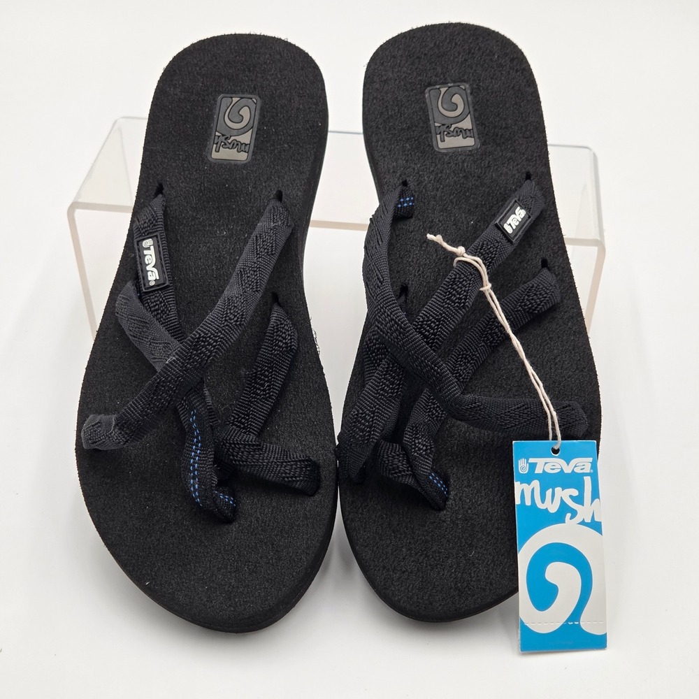 Teva NEW Women 5 Olowahu Sandals Mix B Black 6840 Flip Flop Strappy
